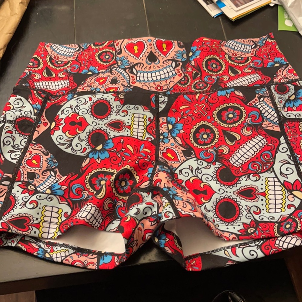 Cute sugar skull shorts
